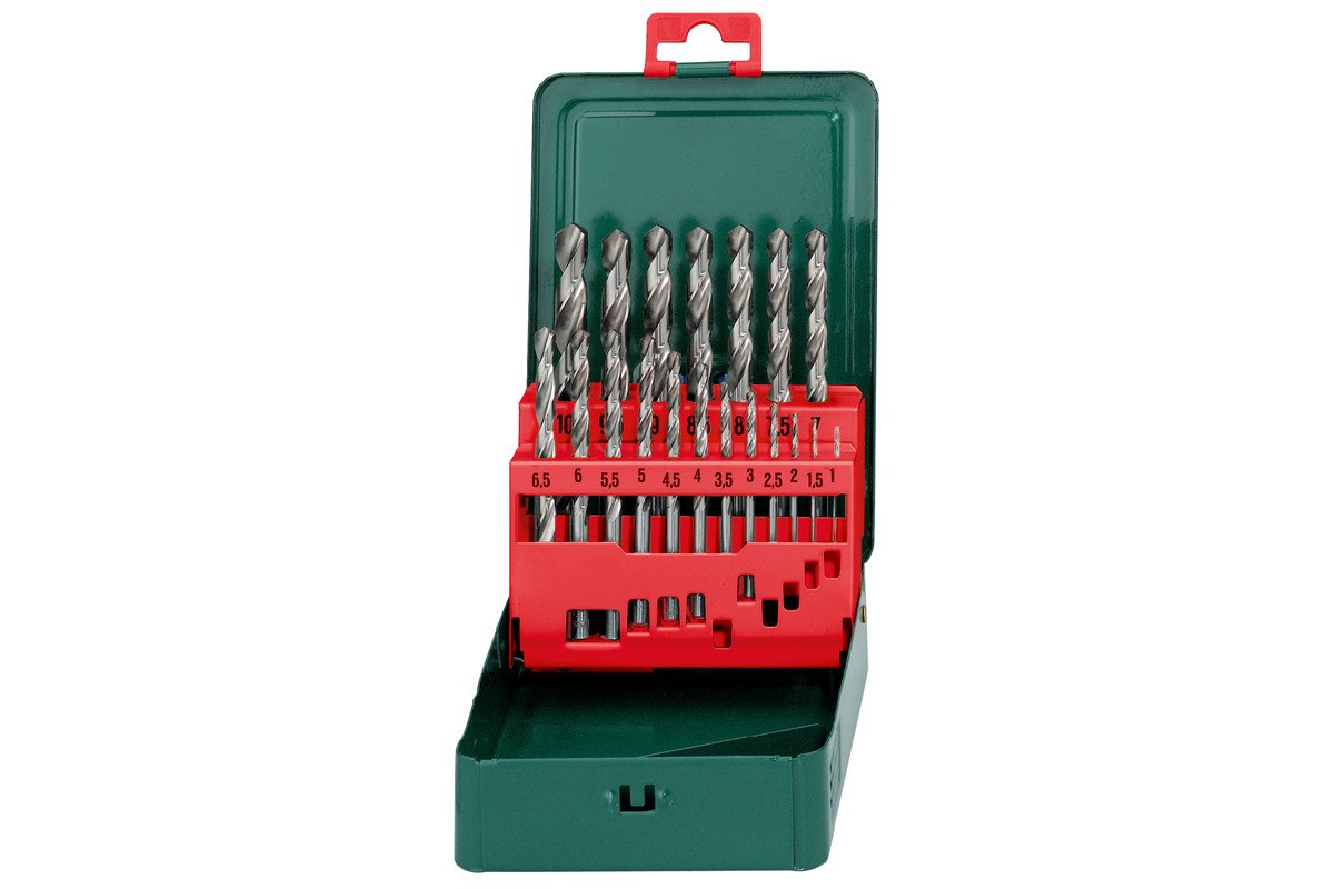Drill Bit Set HSS Ground 1-10x.5 19pce, storage case