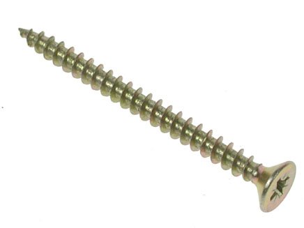 Chipboard Screws 4.5mm x 45m Zinc Yellow